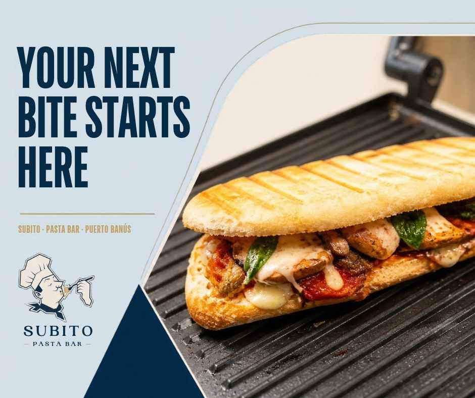 Tu próximo bocado empieza con un panini recién prensado.