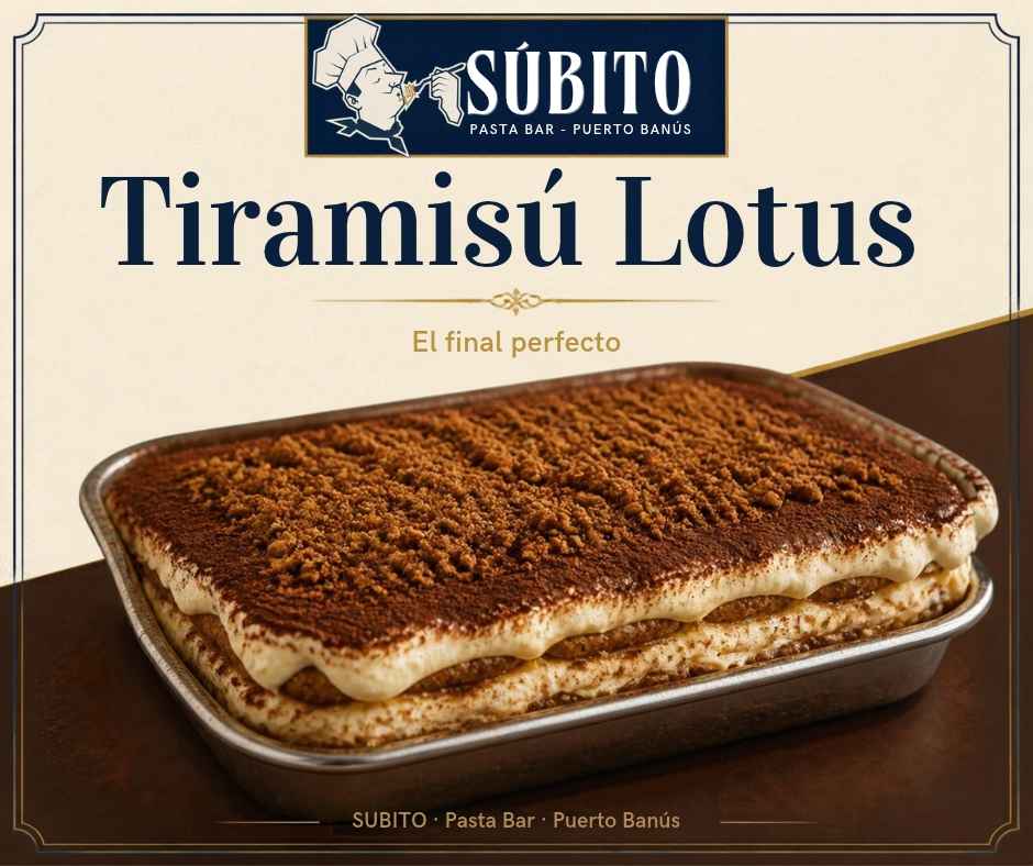 Crema de mascarpone y crumble caramelizado de Lotus Biscoff.